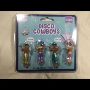 NPW Disco Cowboys Drink Markers Wine Glass Charms